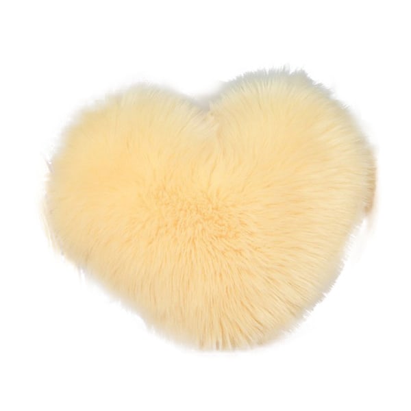 Mother's Day. Love-shaped pillow and fur-like heart-shaped