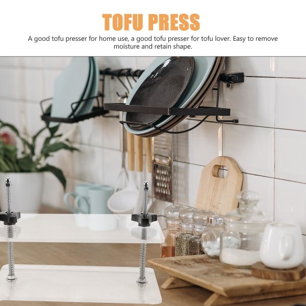 Painopuristin Tofu-muotojuustopuristintyökalu Tofu-puristinlevy Tofu-puristintyökalu kotiin (21,5x12,5 cm)