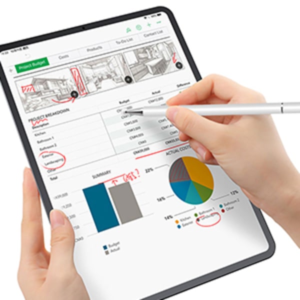 Stylus Pen til iPad 2-pak, 2-i-1 Disc Stylus Pen til Touchscreens, Kapacitiv Pen med Magnetisk Hætte, Kompatibel med iPad iPhone Pro Android