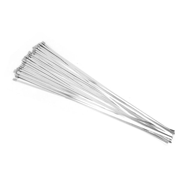 Rustfritt stål kabelbinder metall selvlåsende glidelås tape stropp 4.6*450mm 2