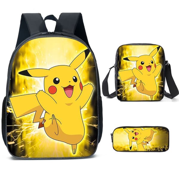 Elektrisk mus Pikachu skolväska ryggsäck studentryggsäck