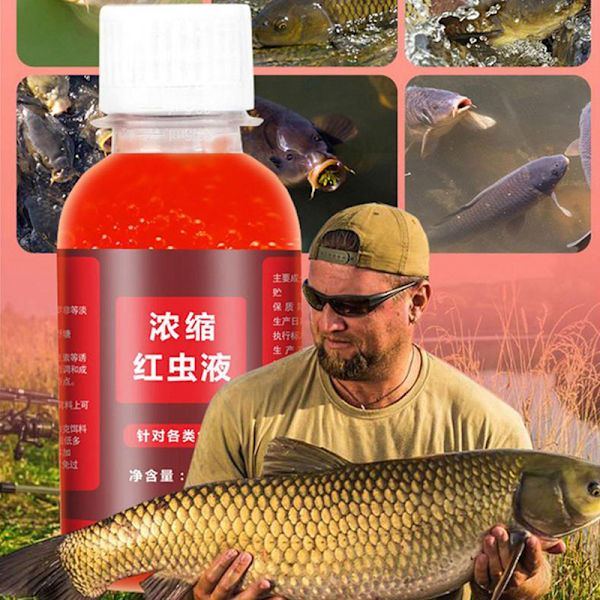 100ml Stark Fiskbete-koncentrat Röd Mask Flytande