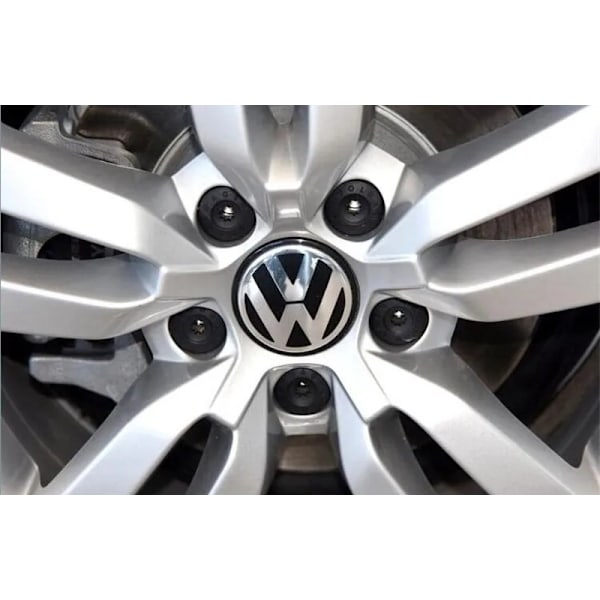 4-pak - Volkswagen VW Senterdeksler / Hjulnavnemblmer - Bilsølv Sølv Silver 65mm