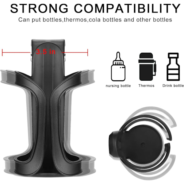 2-pak barnevogn koppholder, sykkel koppholder, universal drikke