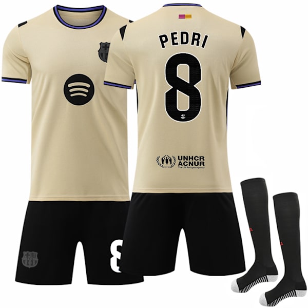 25-26 Barcelona Udebane Fodboldtrøje Nr. 8 Pedri_xx No. 8 Pedri 26