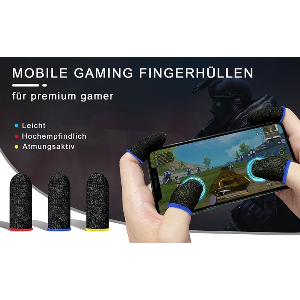 Fingerskydd för spel, med anti-svett, precision touch response