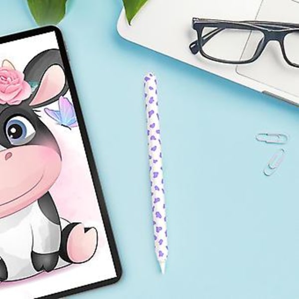 Silikonfodral för Apple Pencil 2, Repskyddande, Skyddande Omslag för iPad Pekskärmspenna, för Pencil 2nd, Skyddsfack, Hållare, Himmelblå