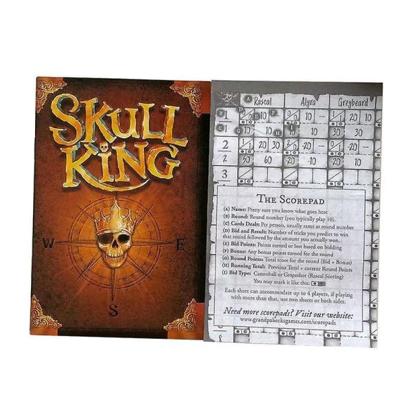 Engelsk versjon Skull King The Ultimate Pirate Board Game Card Strategy Game