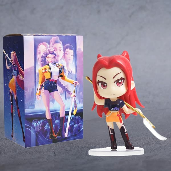 Q Version K-POP Demon Hunters Blind Box Minifigur, Sød PVC Samlerlegetøj til Fans og Gaver Rumi