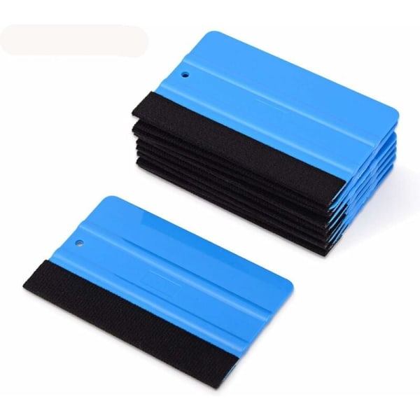 10 stykker filtskraber Plastskraberværktøj Plast Vinyl Wrap Carbon Fiber Bilfarve Farve til Køretøjer Køkkenskab Applikator Wrap
