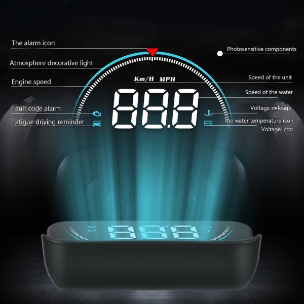 Intelligent Heads Up Display High Definition Refitted Speedometer [ce/rosh Certified] For Automobile Vehicle Heads Up Display Car Digital Speedometer-