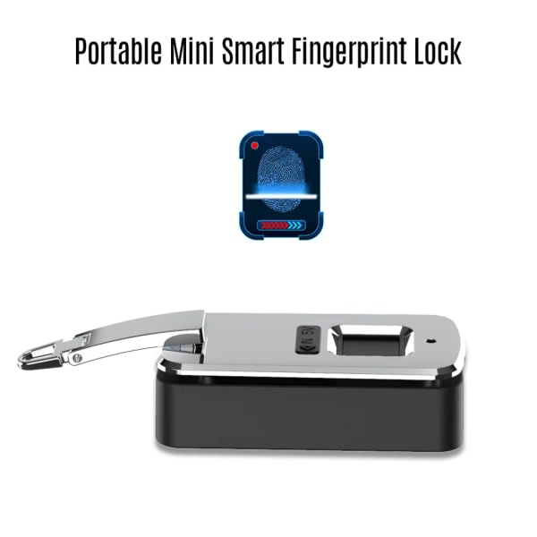 Bærbar Mini Smart Fingeraftrykslås Smart Hængelås Til Kuffert Rygsæk Pung Hængelås