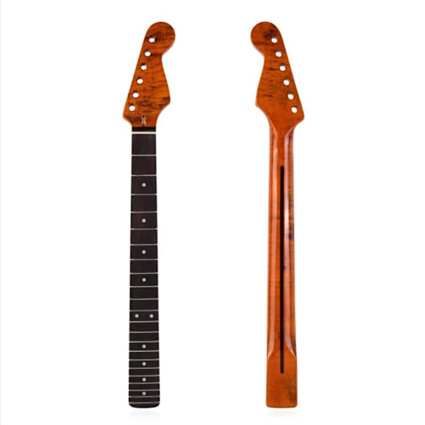 Elektrisk gitarhals erstatning for gitarhals DIY deler erstatning 22 Rose Wood gripebrett binding for TL ST Tele bakre senterlinje