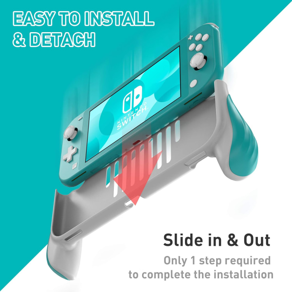Greb til Nintendo Switch Lite, Ergonomic Comfort Håndholdt Beskyttende Spilletui Bærbar Blue