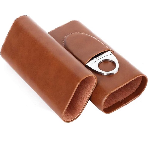 Læder Ceder Cigar Humidor, Mini Kvalitet Læder Cigar Box