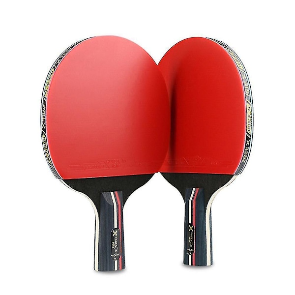 2 Pcs Upgraded 5 Star Carbon Fiber Table Tennis Rackets (Short)