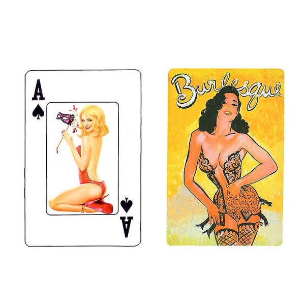 Vakker jente pin-up mønster pokerkort Baccarat Texas Hold'em Frosting vanntette spillkort brettspill gave 58*88mm