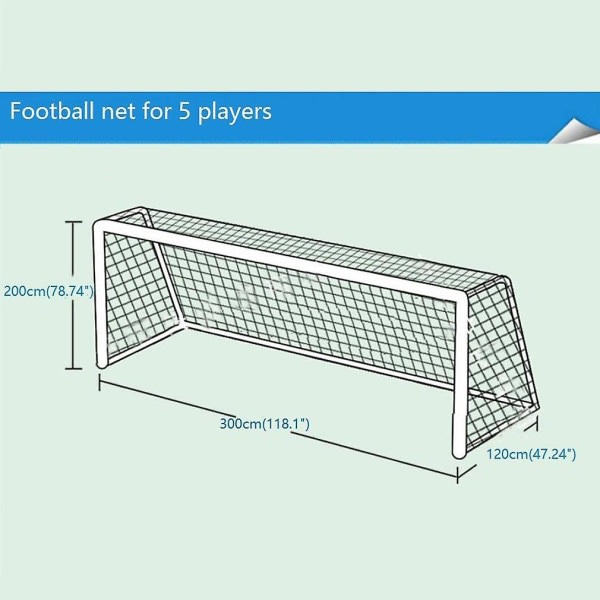 Amazon Nytt 3*2 meter set Net Fotbollsmålsnät, 3x2m Fotbollsmålsnät Portable