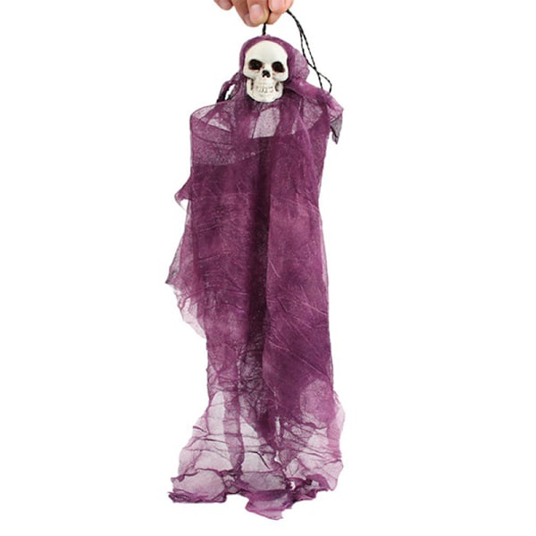 Halloween Pieni Kallo Ripustus Koriste Ripustus Aave Rekvisiitta Halloween Lentävä Aave Halloween Koriste Pihalle Ulkona Grey