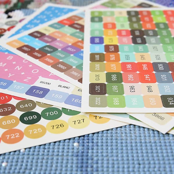 Diamond Painting 447 DMC Labels St Multicolor 16.5*17.5CM