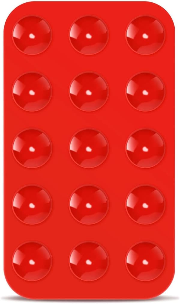 Silicone Sugeringskop Telefonholder (Rød)