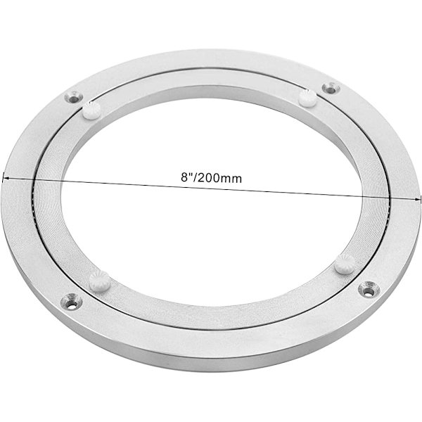 8 tum aluminium Lazy Susan skivring, metall