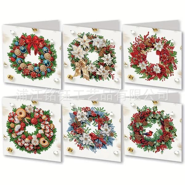 DIY Diamantmaleri Sett 6 Stykker Julebursdagsgave Ny Stil 30*15 RH916