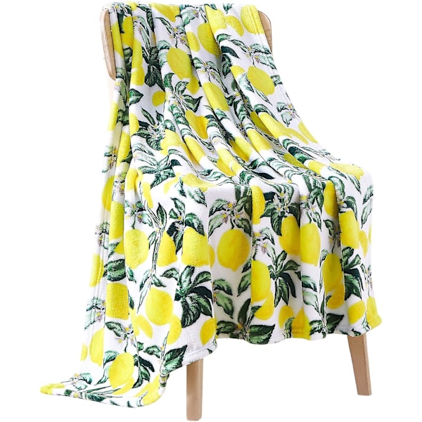Älska Dessa Citroner: Mjuk Plyschaccent för Soffa Fåtölj Säng Sovsal eller Resa Frodig Citron Lush Lemons 40*30inch