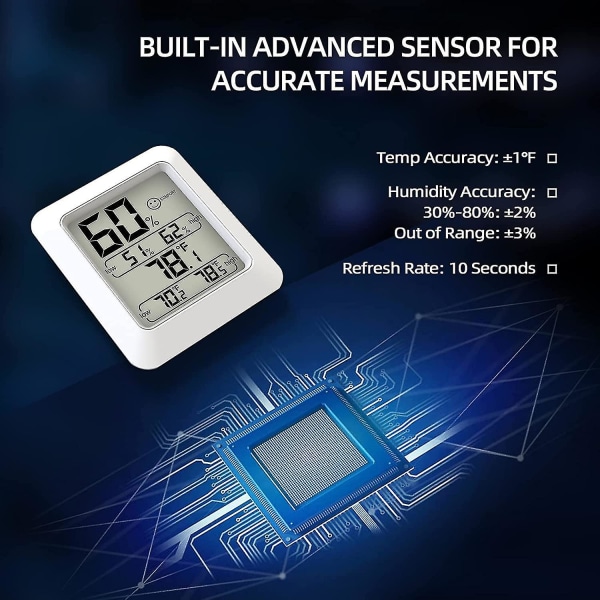 Indendørs termometer fugtighedstæller display