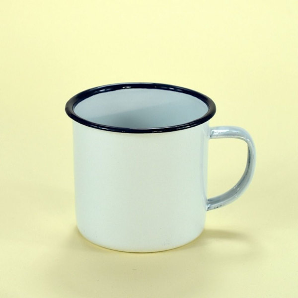 Muggar Koppar Emaljerad mugg VIT White