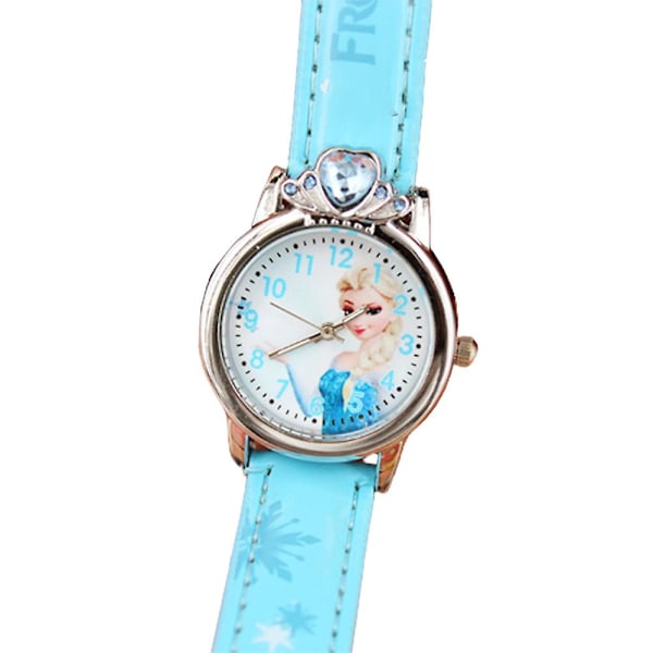 Disney Frozen Elsa Kvartsur til Piger, Børn, Tegneserie, Festgaver, Armbåndsure Light Blue