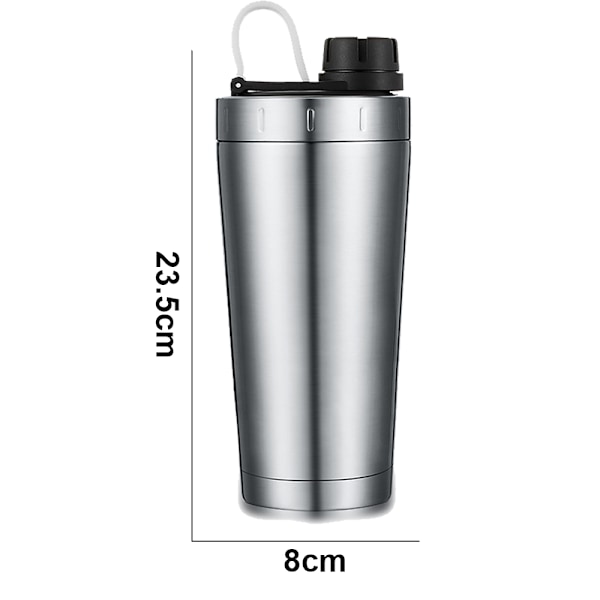 Protein shaker i rustfrit stål - protein shaker med kugle