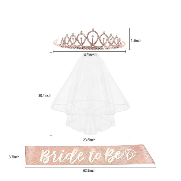 Rose Gold Glitter Bachelorette Party Sash Bride To Be | Hønsefestdekorasjoner, brudedusj, brudegave