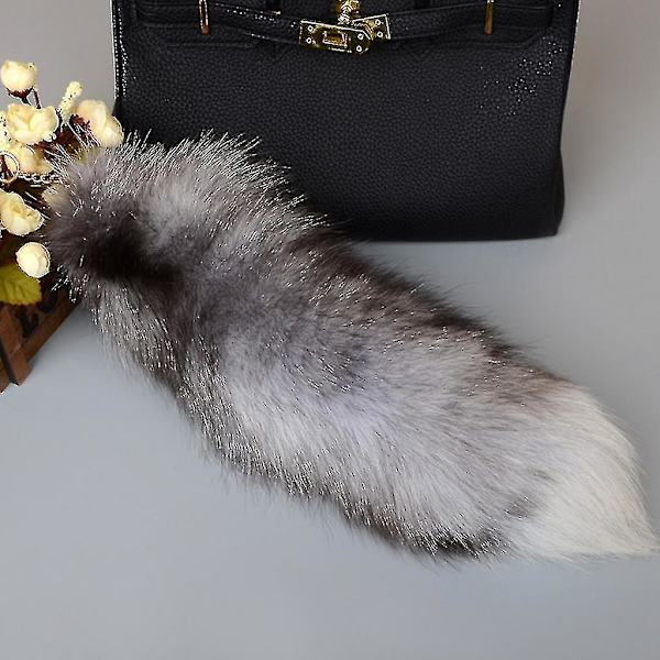 Plush revhale-hale nøkkelring Pelsdyr hale nøkkelring Nøkkelring 40cm Dyrehale D
