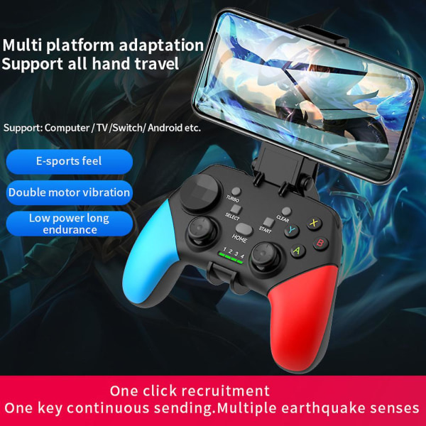 Med vibrations gamepad seks-akset kablet gamepad bagudvidelsesnøgle multi-platform