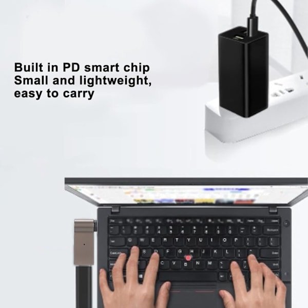 USB C Hona till Likström Hane-adapter, 100W PD Typ C till 5,5x1,7 mm Laddningsportadapter för Bärbar Dator, Snabbladdnings PD-adapter