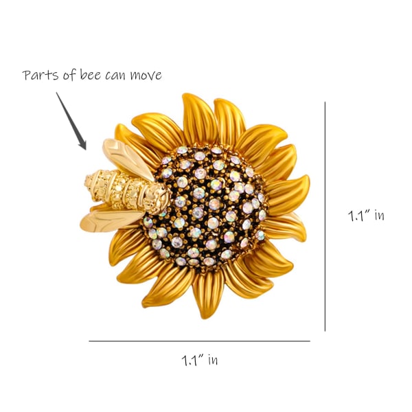 Høj kvalitet Smart Bee Daisy Brosche