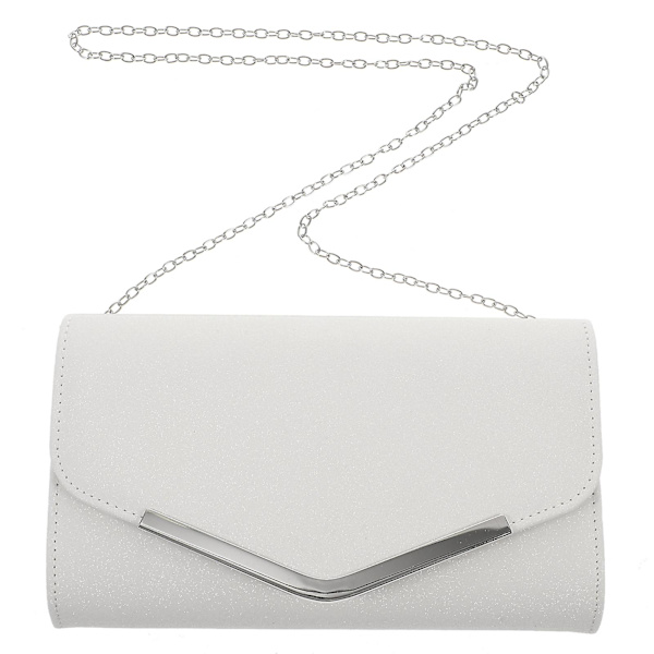 Hvid Aftensko Taske Håndtaske Bryllup Fest Messenger Taske Clutch Taske Tegnebog Enkel Kæde Taske Til Kvinder Ladi White