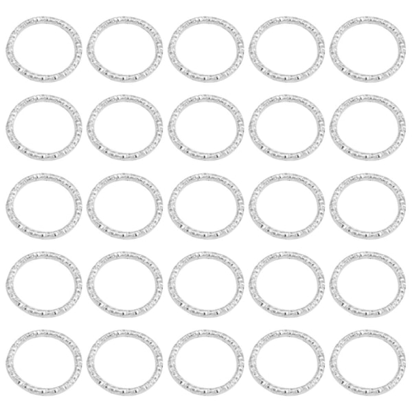 100 stk Ring Halskæde Jern O-ringe Forbindere Guld Jump Ringe Smykker Connectors (0,18X2CM, Sølv)