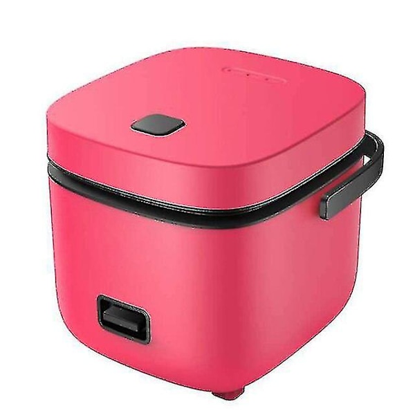 Liten riskokare for 1-2 personer med dampkokingskurv 1,2 l Mini elektrisk riskokare 220v Liten multikoker Kjøkkenutstyr Red