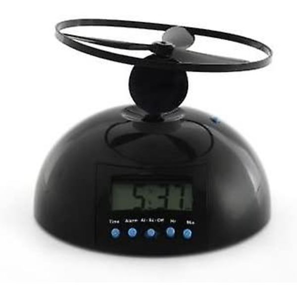 Nyhet Digital Led Väckarklocka Gadget Fly Away Flygande/Rullande Helikopter Chopper Propeller Klocka Kreativ Present