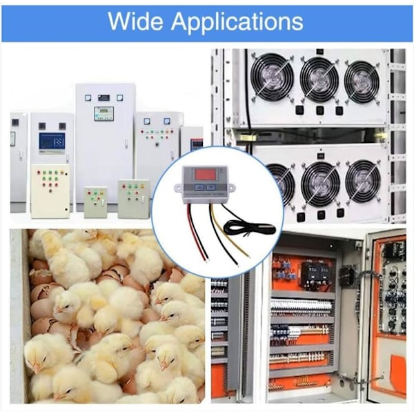 Termostat og temperaturprogrammering intelligent temperaturkontrolkontakt XH-W3002, 12V 120W