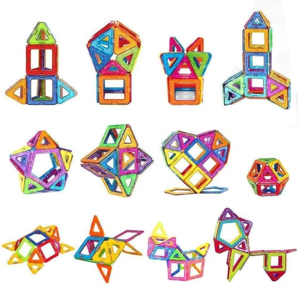 Magnetic Building Blocks, Designer Construction, Educational 40 pcs multifärg multicolor