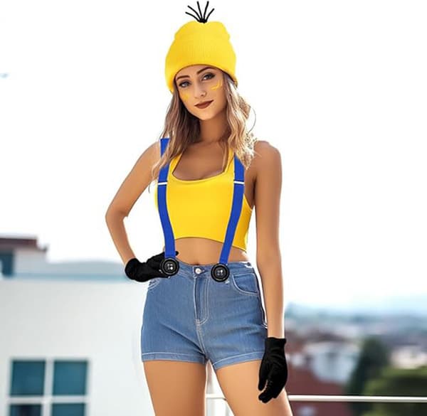 (AZC) 4 stk. Minions Halloween Kostume Tilbehør til Voksne Blue