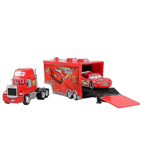 Movie Cars 2 3 Figurer Lightning McQueen & The King & Chick Hicks & Mack Truck Onkel Metal Die-Cast Legetøjsbiler Køretøjer XH McQueen