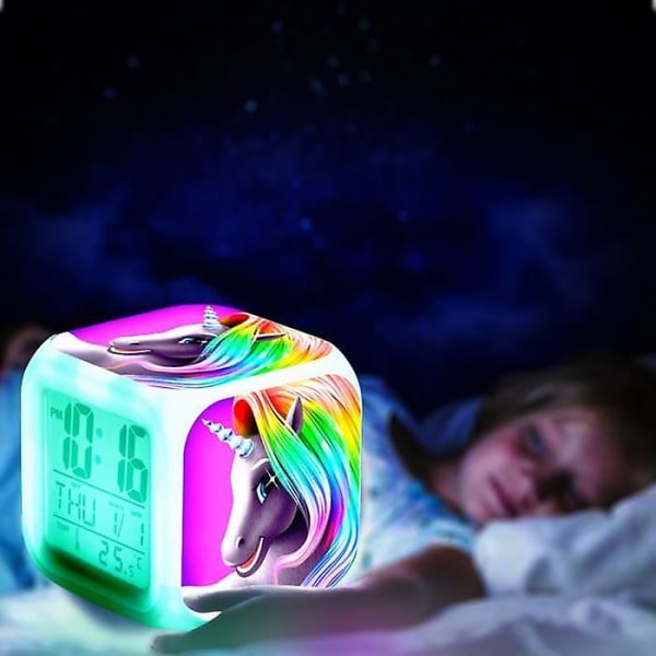 Unicorn Color herätyskello Makuuhuone 7 tuntia lasten yövalolle