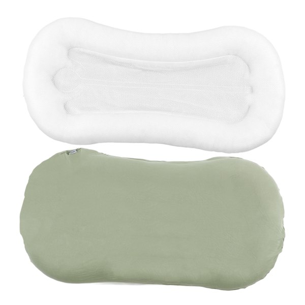Baby Nest Kudde Ergonomisk Mjuk Beröring, Hudvänlig Hållbar och Lätt att Rengöra Baby Lounger Kudde för Pojkar Flickor Sjögrön