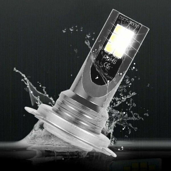 2 stk H4 LED-hovedlyspærer i boks LED-lampevogn 50W/14000lm/IP68 Vanntett tåkelys 2 pærer 6000-6500K hvitt lys