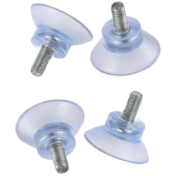 M6 * skruelengde 14 * basebredde 35 PVC transparent sugekopp