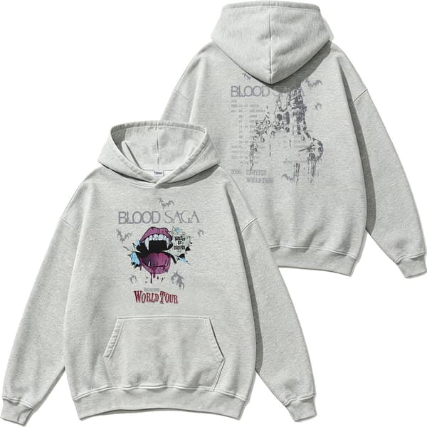 Mørk hettegenser med løs passform, unisex, ren bomull, kortermet White cotton L